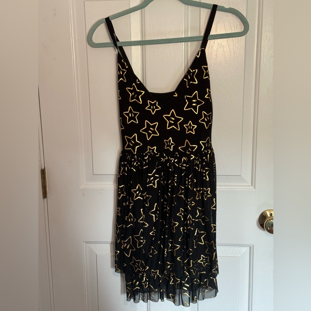 Blackmilk SUPER STARS SHEER TIER DRESS Nintendo